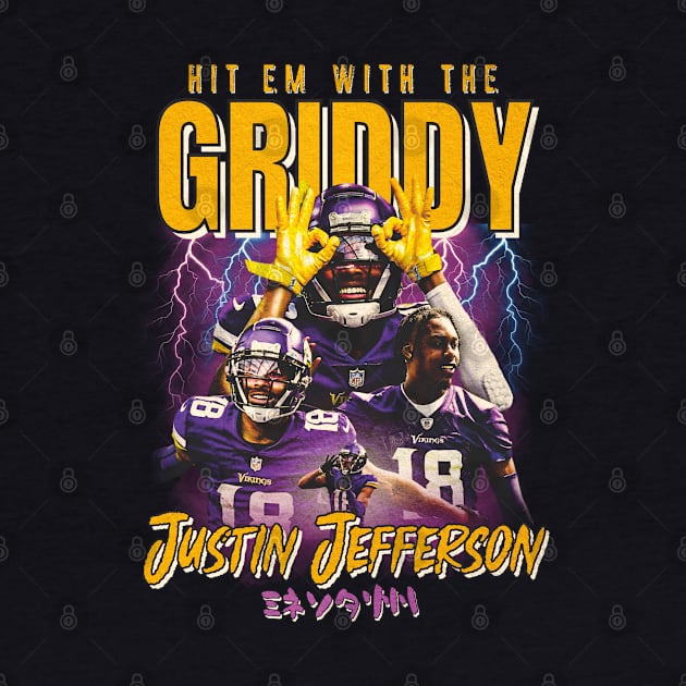 Justin Jefferson Griddy Original Aesthetic Tribute 〶 by Terahertz'Cloth